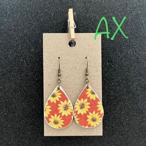 Homemade wood earrings